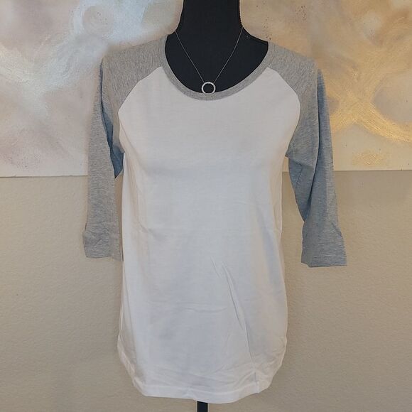 Baseball T-Shirt 2-toned White & Red - Picture 11 of 15